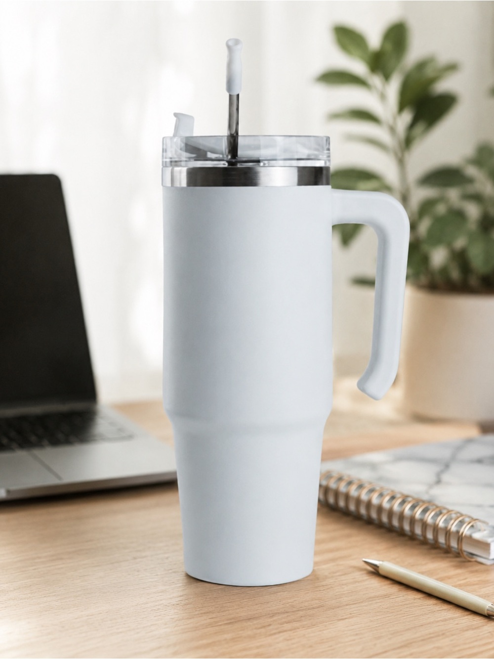 Hogg 30 oz Grippy Tumbler With Handle Stainless Steel Cup